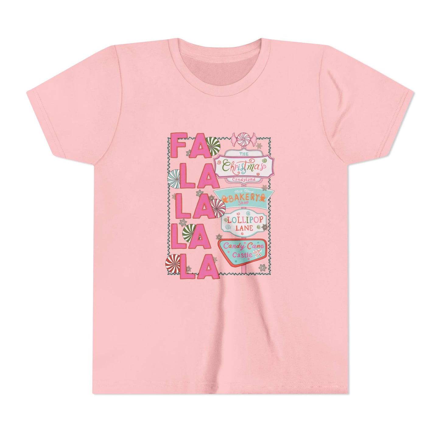 FA LA LA Christmas Lane Youth Tee