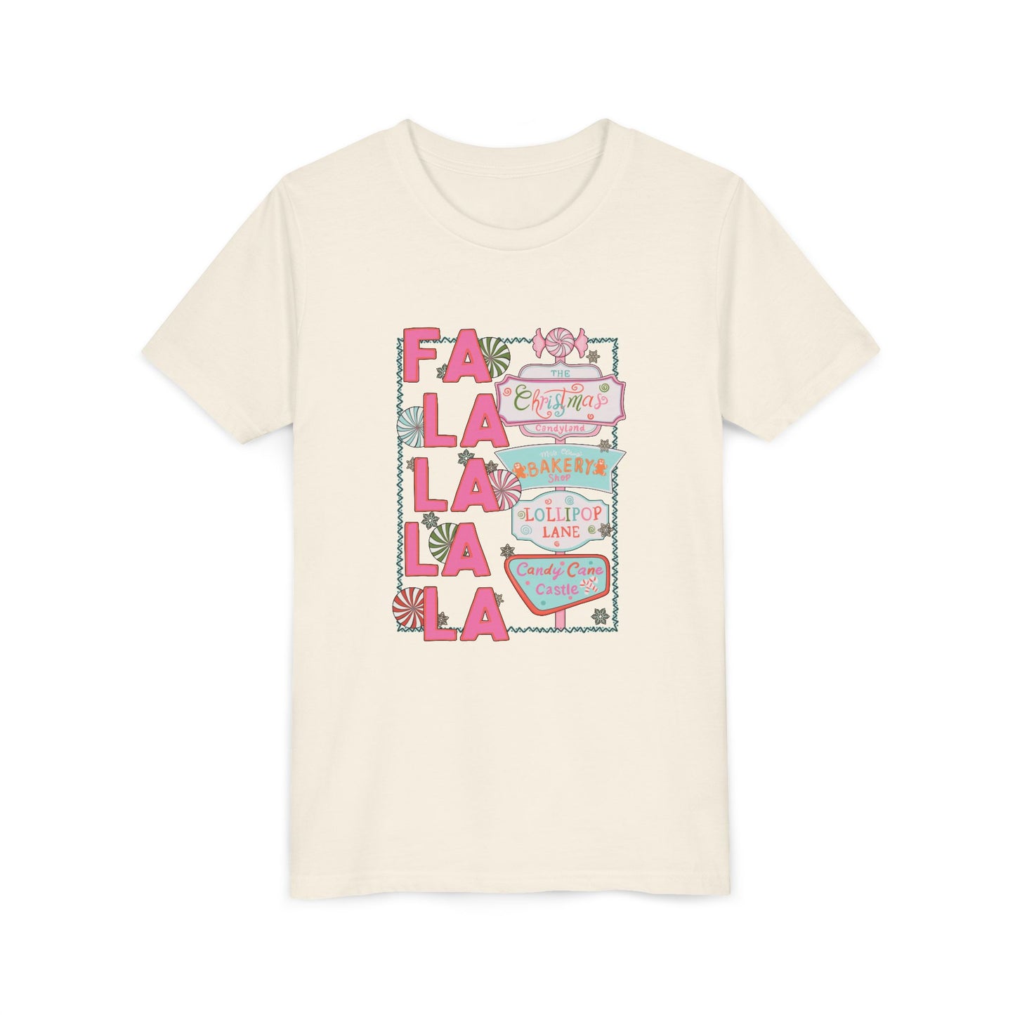 FA LA LA Christmas Lane Youth Tee
