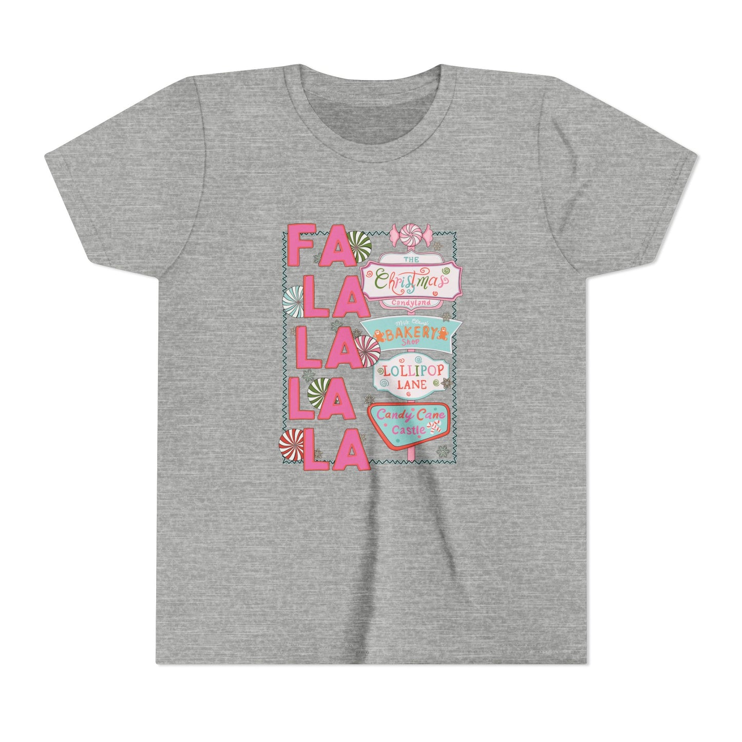 FA LA LA Christmas Lane Youth Tee