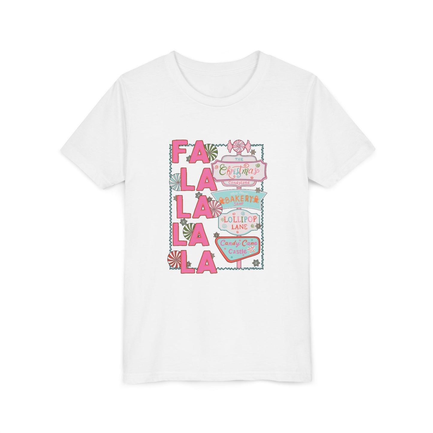 FA LA LA Christmas Lane Youth Tee