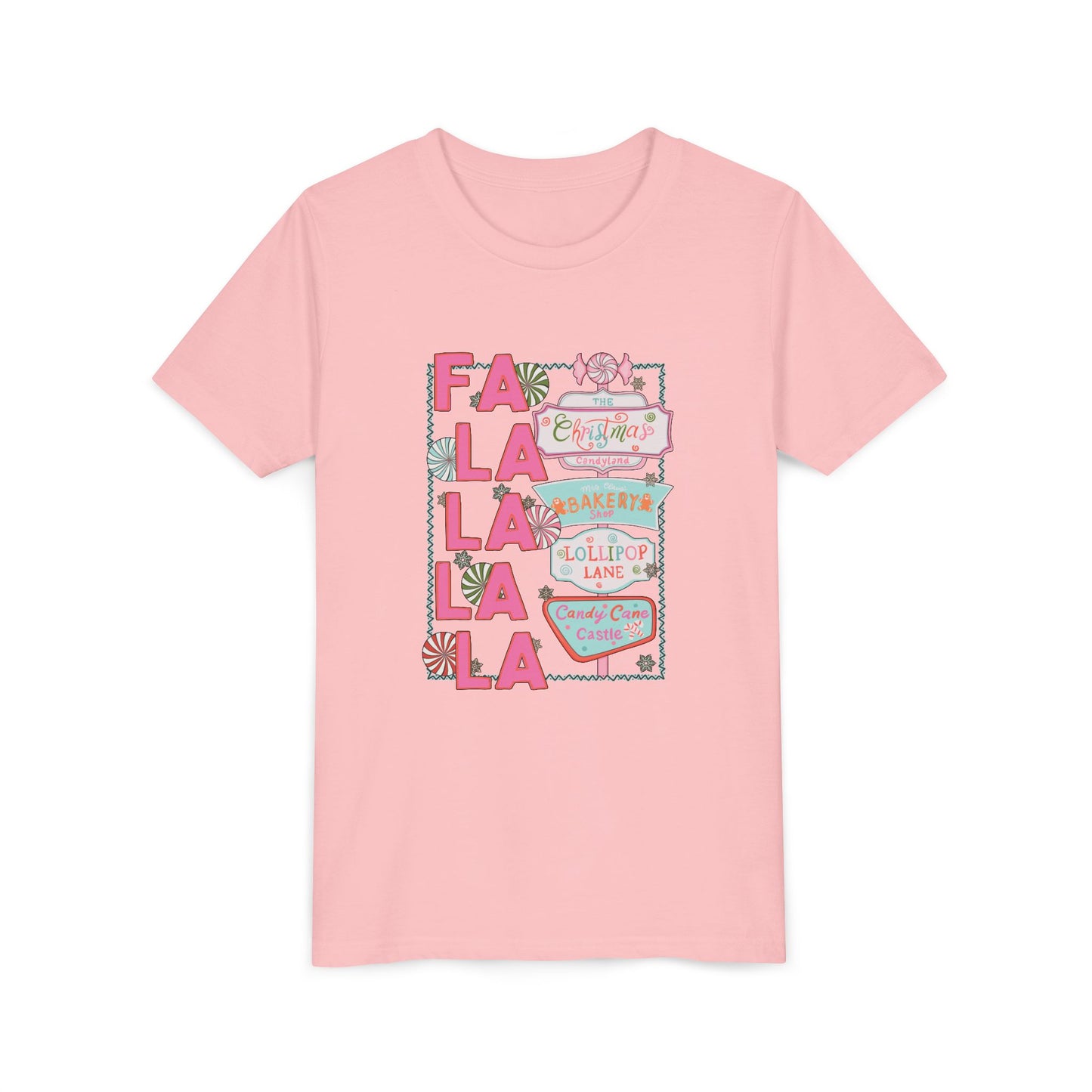 FA LA LA Christmas Lane Youth Tee