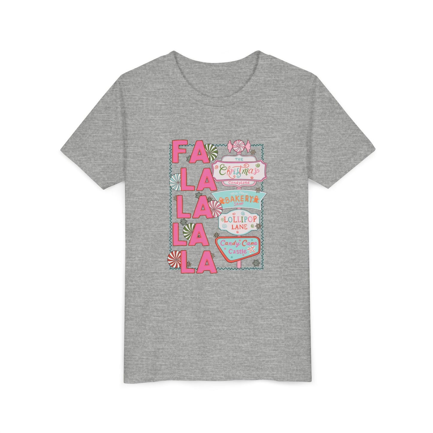 FA LA LA Christmas Lane Youth Tee