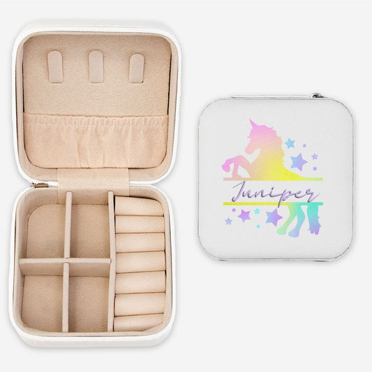 Rainbow Unicorn Jewelry Box - Custom Name